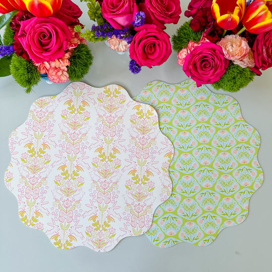 Wipeable Reversible Placemat - Bunnies & Blooms
