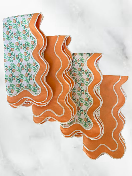 21” Reversible Napkins - Berry Peachy