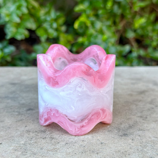 Monterrey Resin Napkin Rings - Snow / Rosé (sold individually)