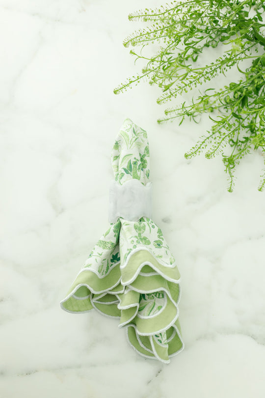 Monterrey Resin Napkin Rings - Snow (sold individually)