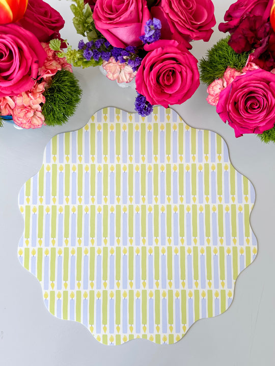 Wipeable Reversible Placemat - Candles & Confetti