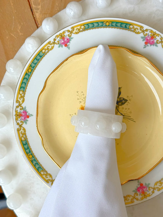 Paris Resin Napkin Rings - Snow (sold individually)