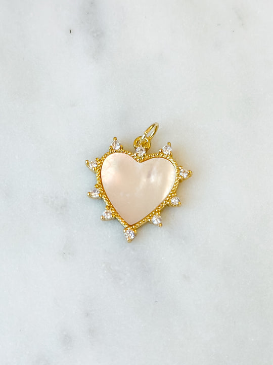 Pearly Heart Charm