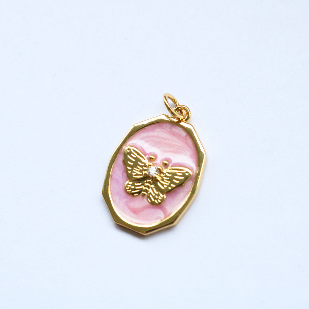 Lavender Butterfly Charm