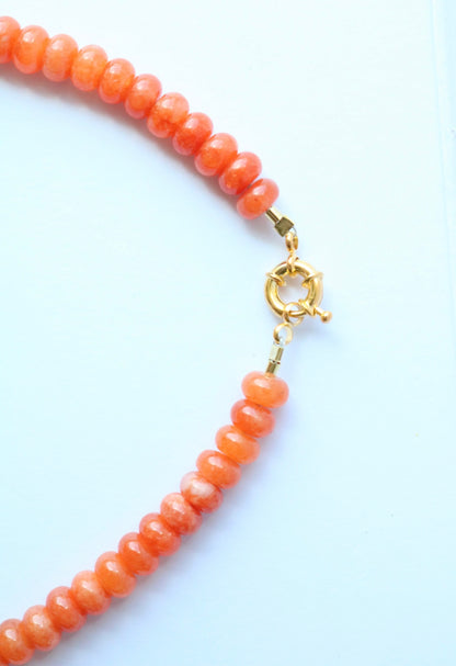 Olivia Beaded Necklace  - Orange