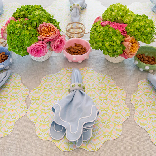 Wipeable Reversible Placemat - Bunnies & Blooms