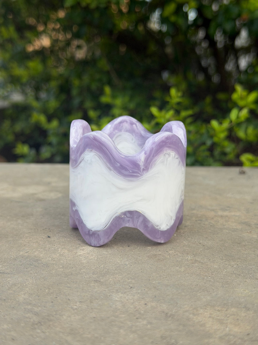 Monterrey Resin Napkin Rings - Frost / Grape (set of 2)