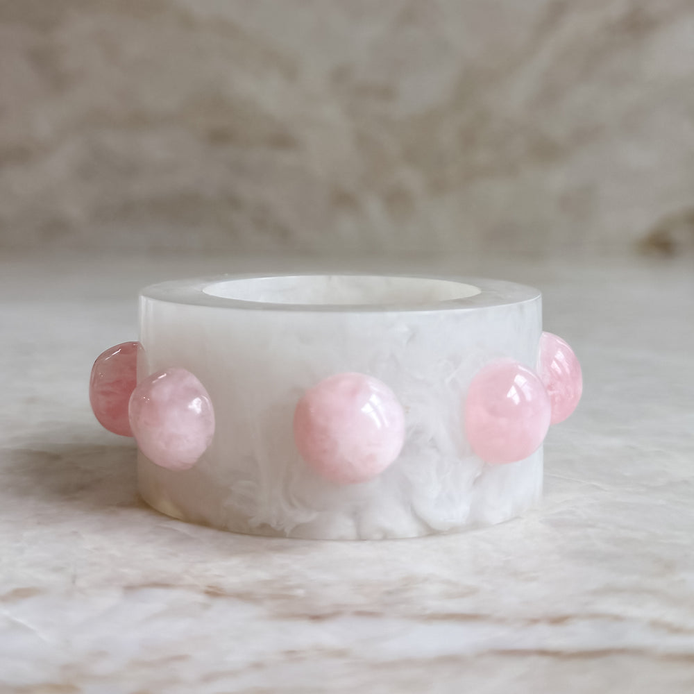 Paris Resin Napkin Rings - Frost / Rosé (set of 2)