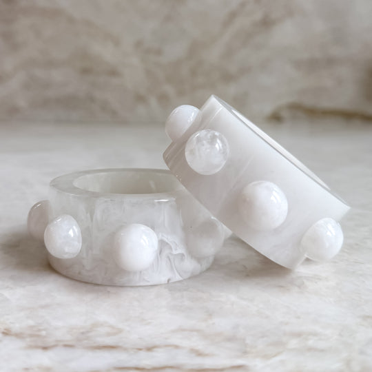 Paris Resin Napkin Rings - Frost (set of 2)