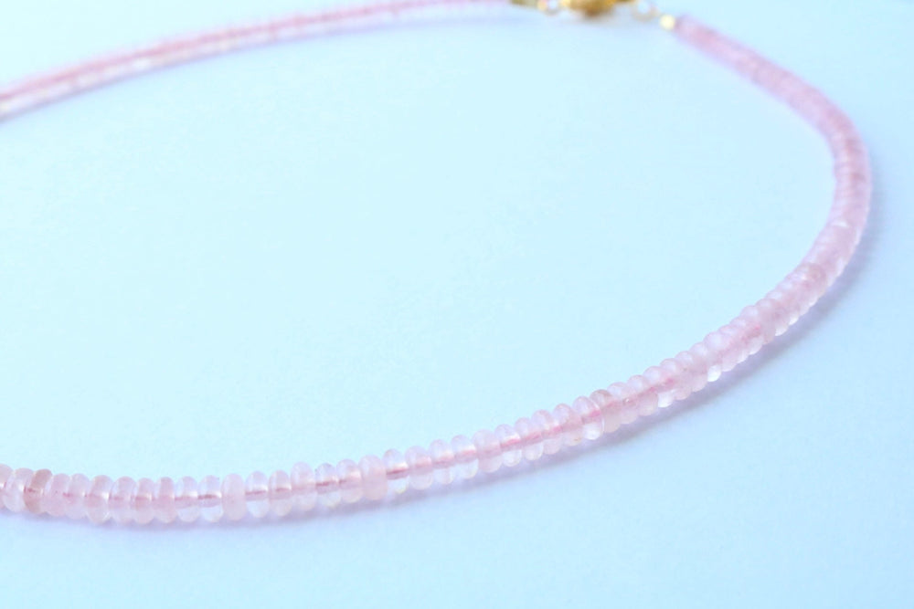 Luna Beaded Necklace - Light Pink 15” (Little Ladies)