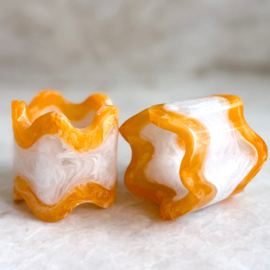Monterrey Resin Napkin Rings - Frost / Sorbet (set of 2)