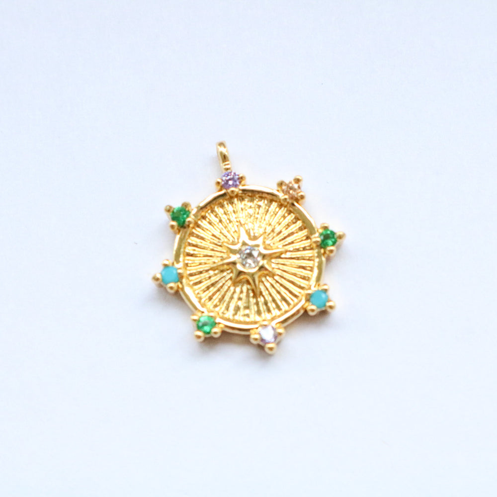 Gold and Green Compass