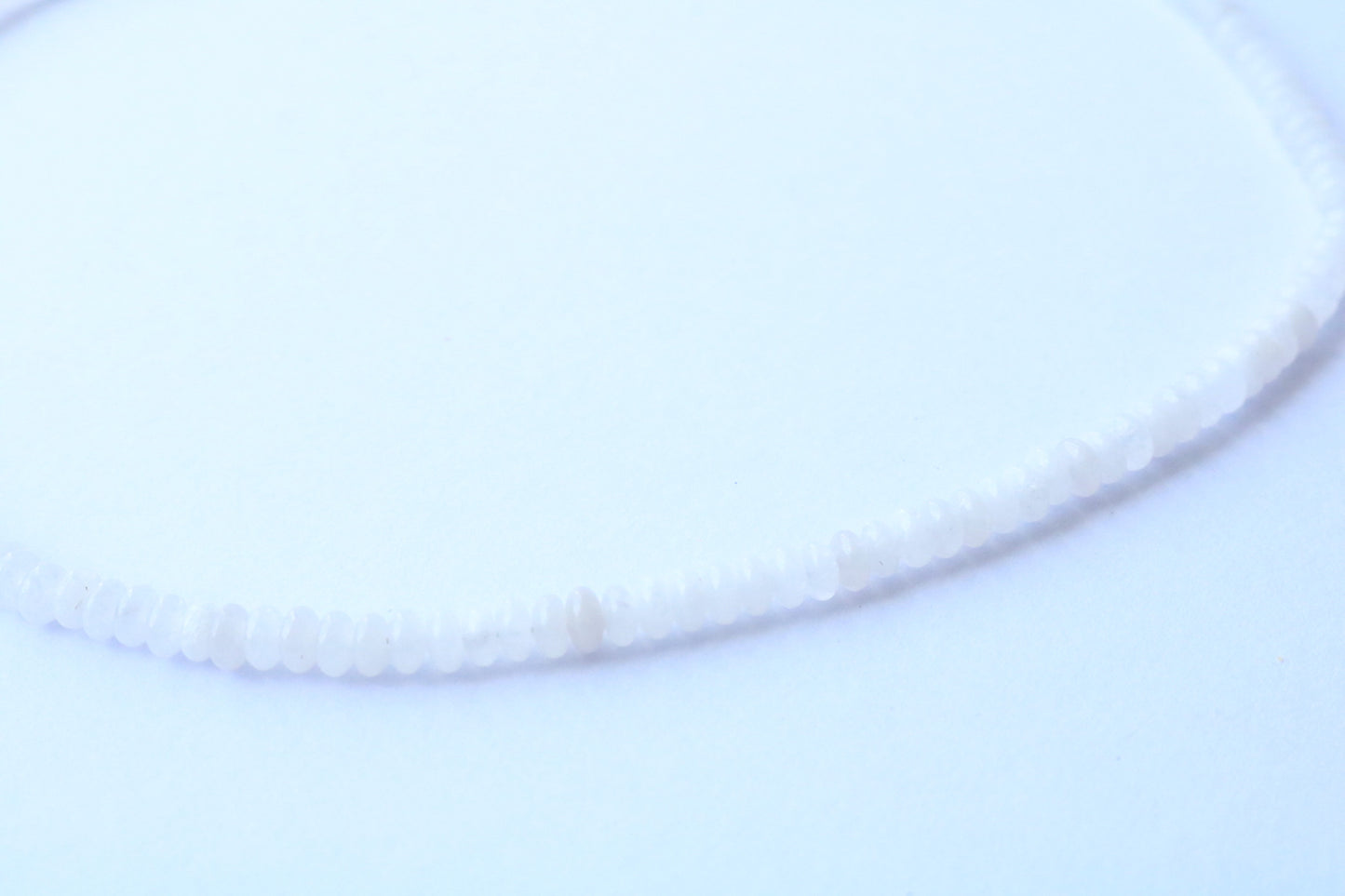 Luna Beaded Necklace - Clear Moonstone