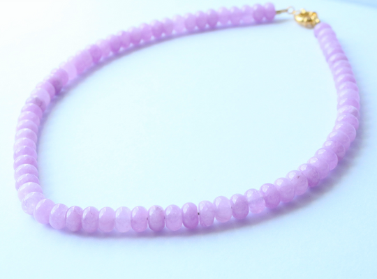 Olivia Beaded Necklace  - Lavender