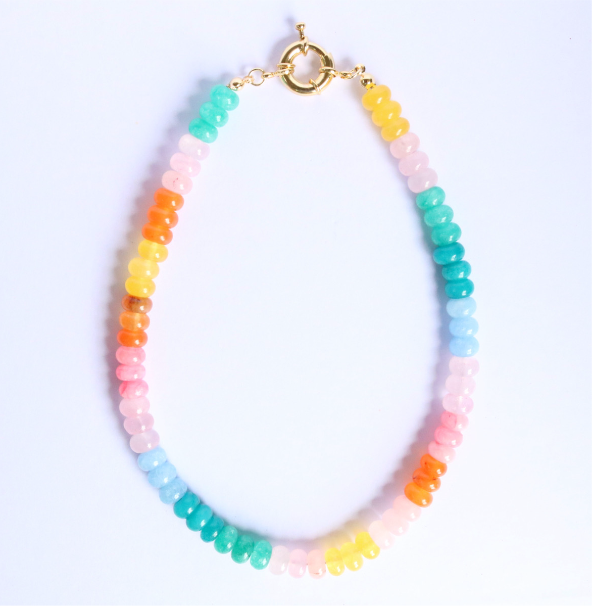 Remi Rainbow Beaded Necklace 14” (Little Ladies)