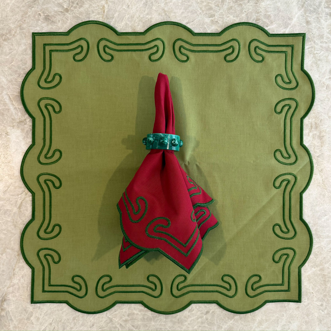 20” Reversible Napkins - Poppy + Pine (set of 2)