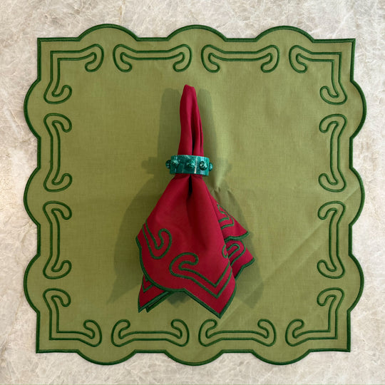 20” Reversible Napkins - Poppy + Pine (set of 2)