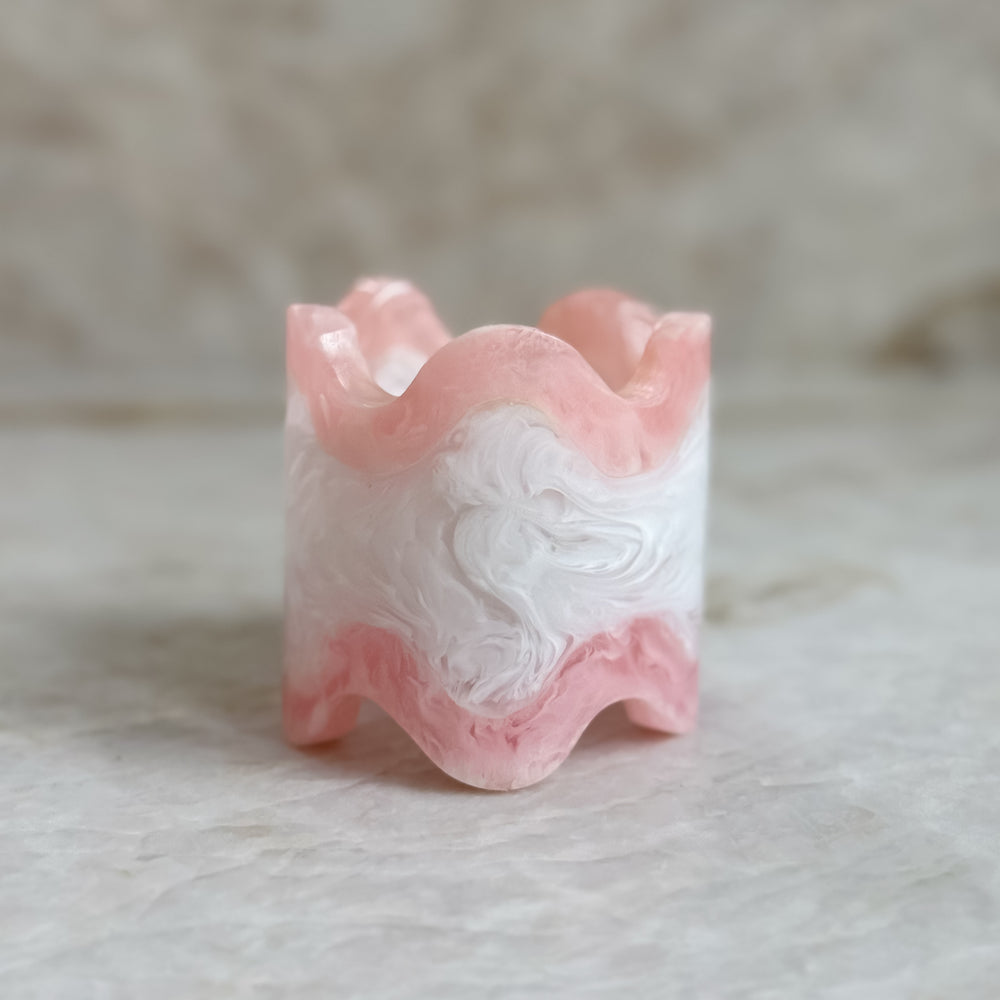 Monterrey Resin Napkin Rings - Frost / Rosé (set of 2)