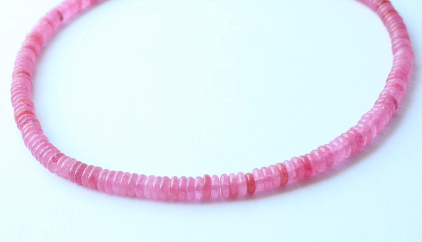 Penelope Beaded Necklace - Hot Pink