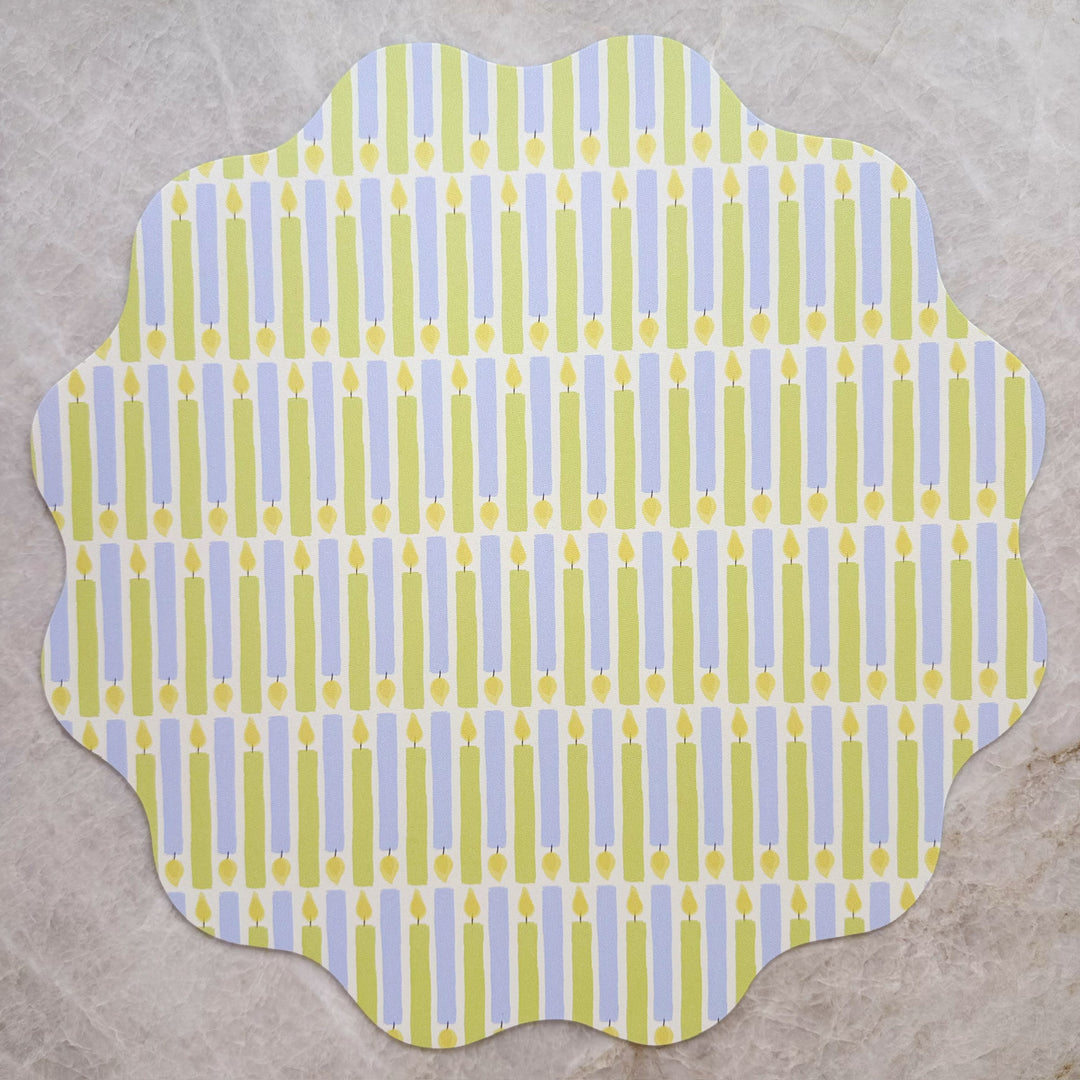 Wipeable Reversible Placemat - Candles & Confetti
