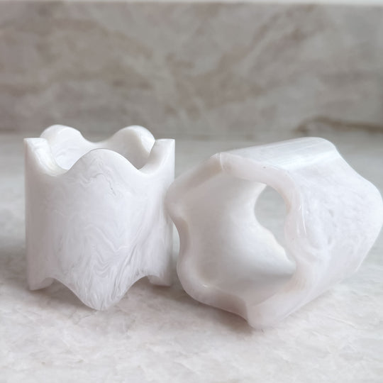 Monterrey Resin Napkin Rings - Frost (set of 2)