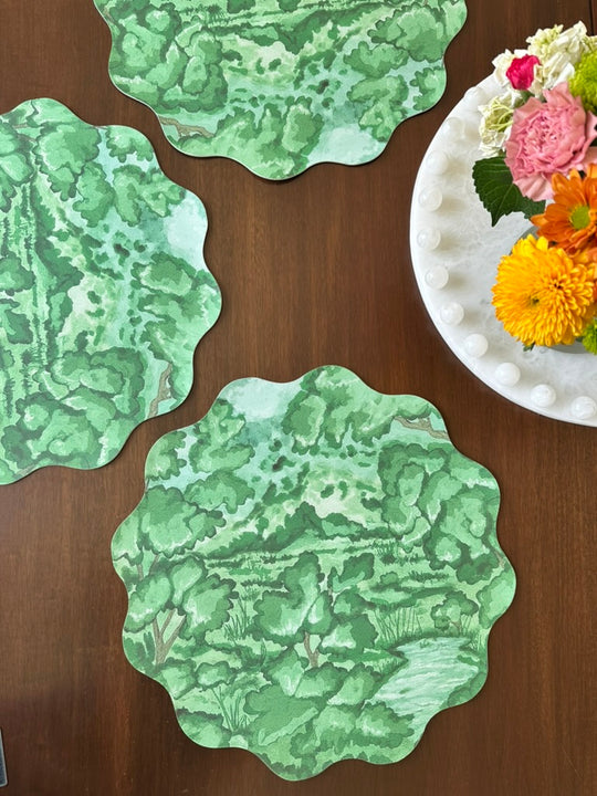 Wipeable Reversible Placemat - Meadow & Quail