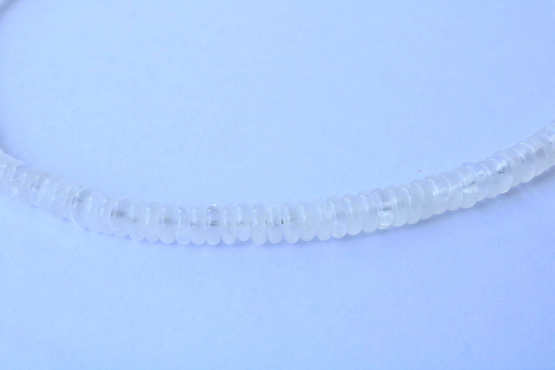 Penelope Beaded Necklace - Clear Moonstone