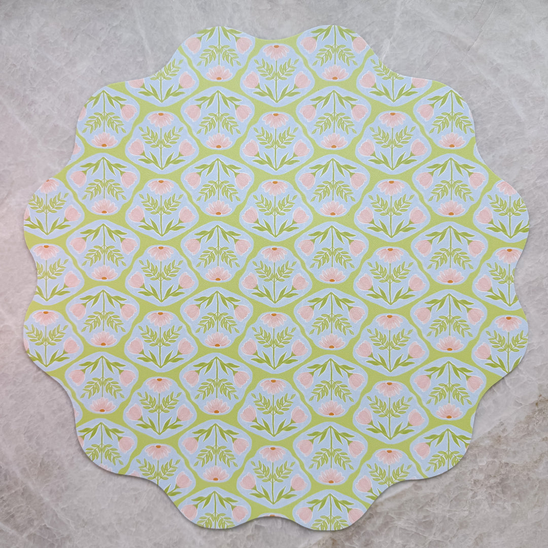 Wipeable Reversible Placemat - Bunnies & Blooms