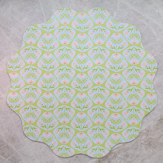Wipeable Reversible Placemat - Bunnies & Blooms