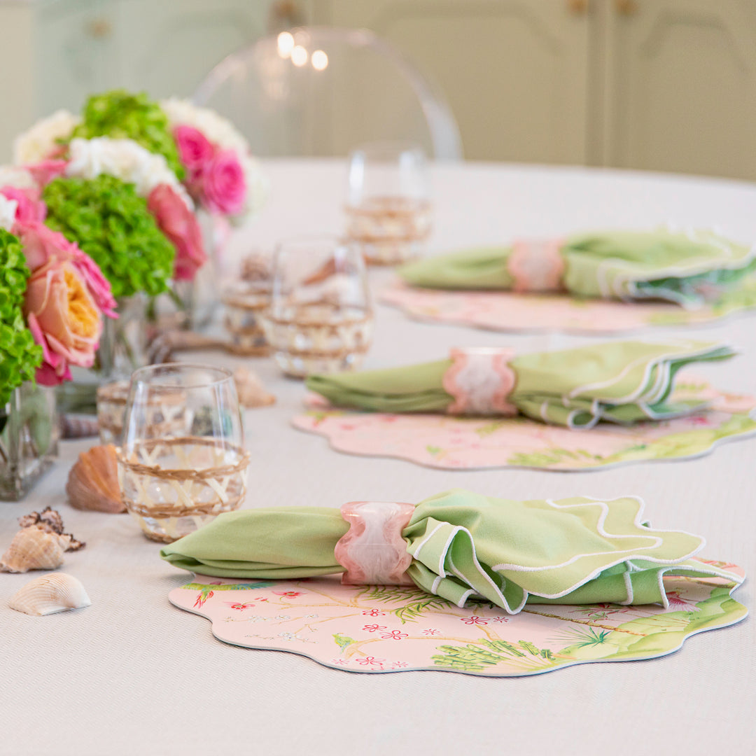 Monterrey Resin Napkin Rings - Frost / Rosé (set of 2)