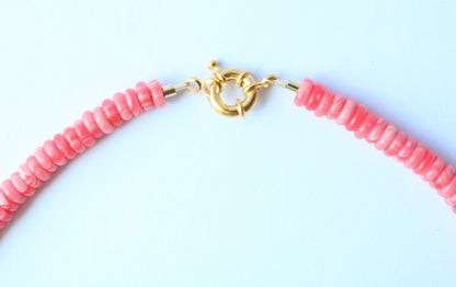 Penelope Beaded Necklace - Coral