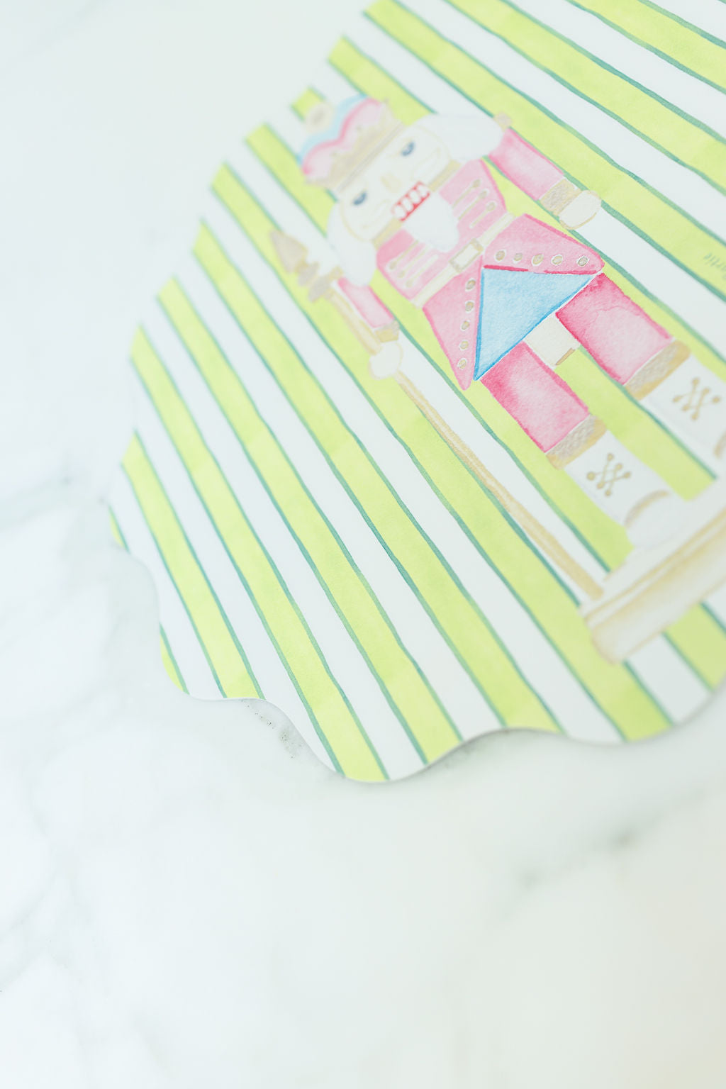 Wipeable Reversible Placemat - Nutcracker + Holly