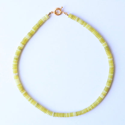 Penelope Beaded Necklace - Lime Green