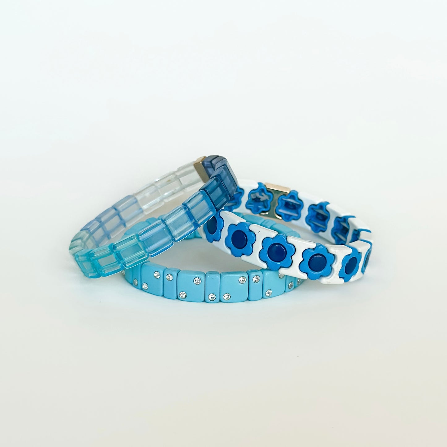 Charlotte Little Ladies Bracelet Stack - Blue Steel