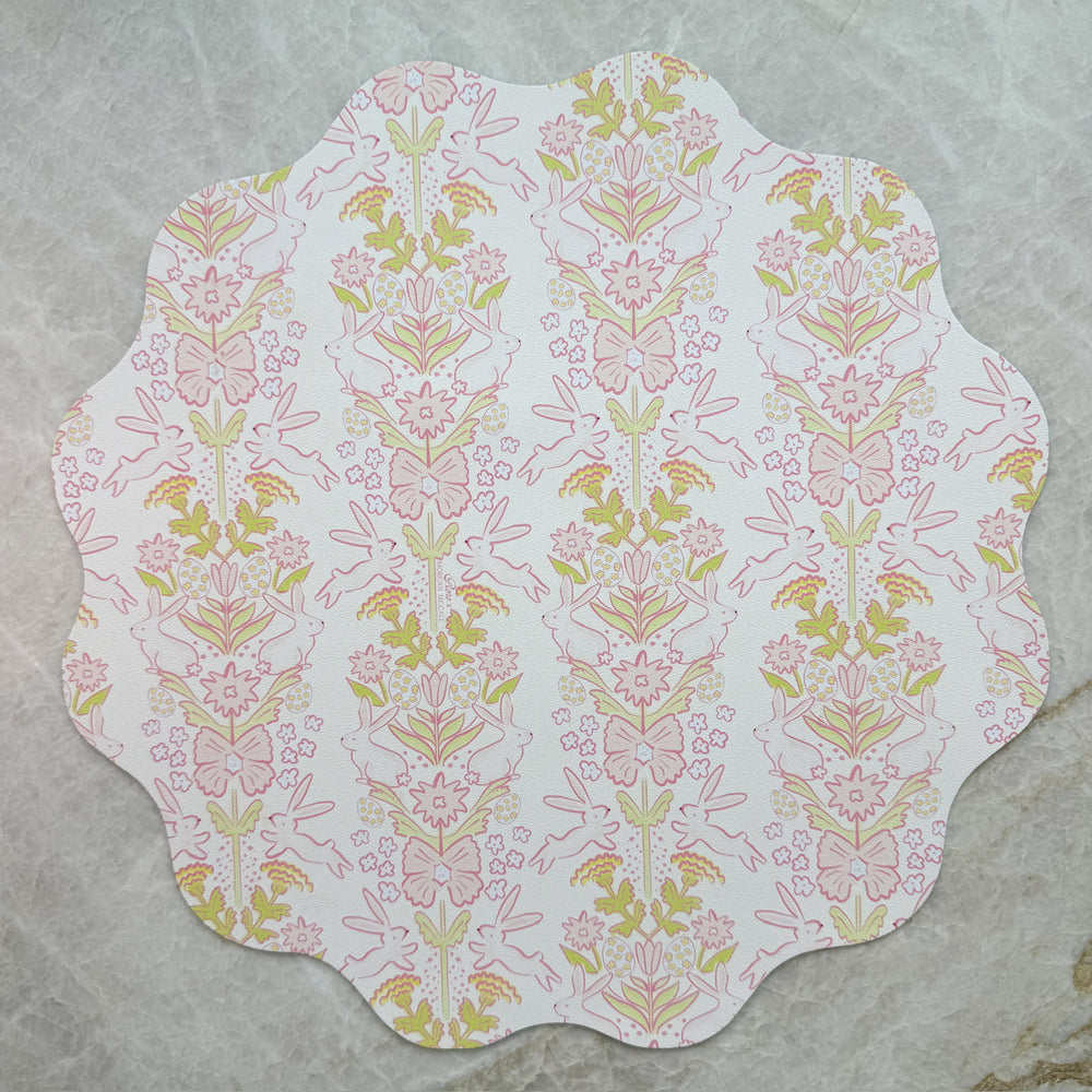 Wipeable Reversible Placemat - Bunnies & Blooms