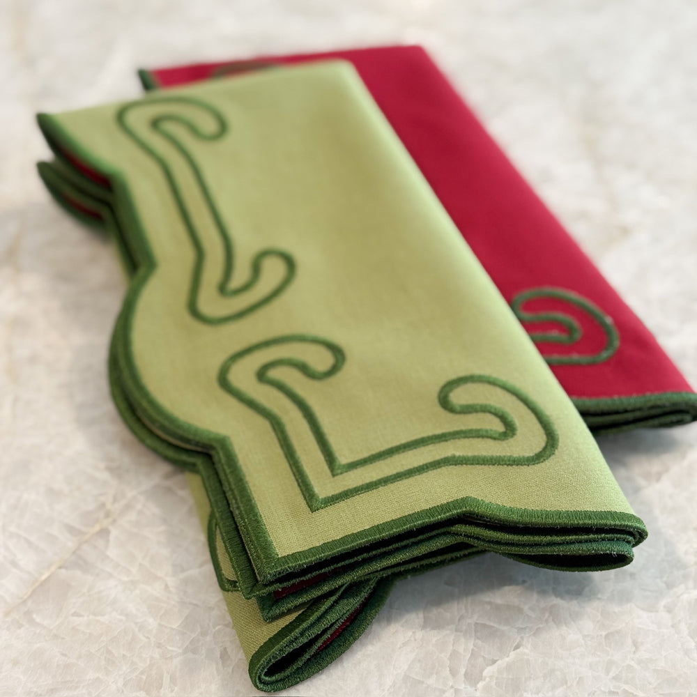 20” Reversible Napkins - Poppy + Pine (set of 2)