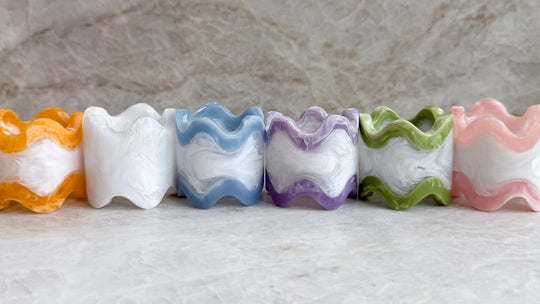 Monterrey Resin Napkin Rings - Frost (set of 2)