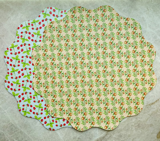 Wipeable Reversible Placemat - Berry Peachy