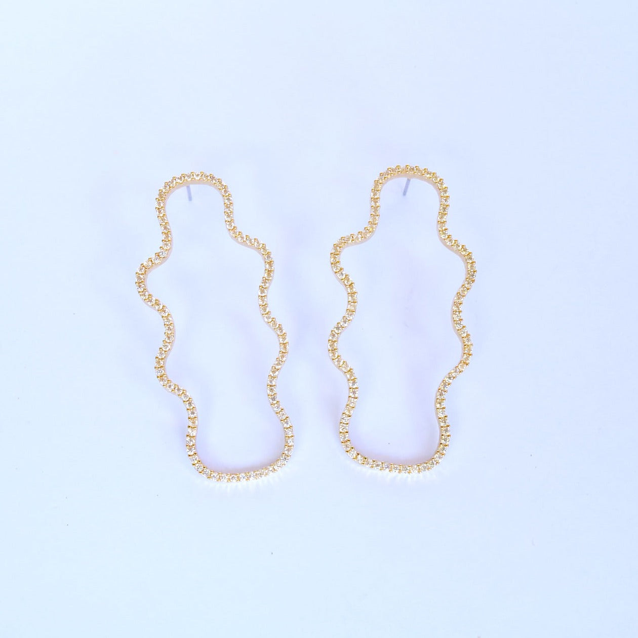 Wendy Wavy Statement Earrings