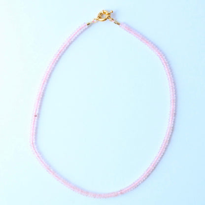 Luna Beaded Necklace - Light Pink