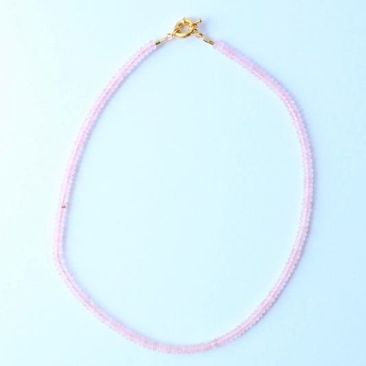 Luna Beaded Necklace - Light Pink