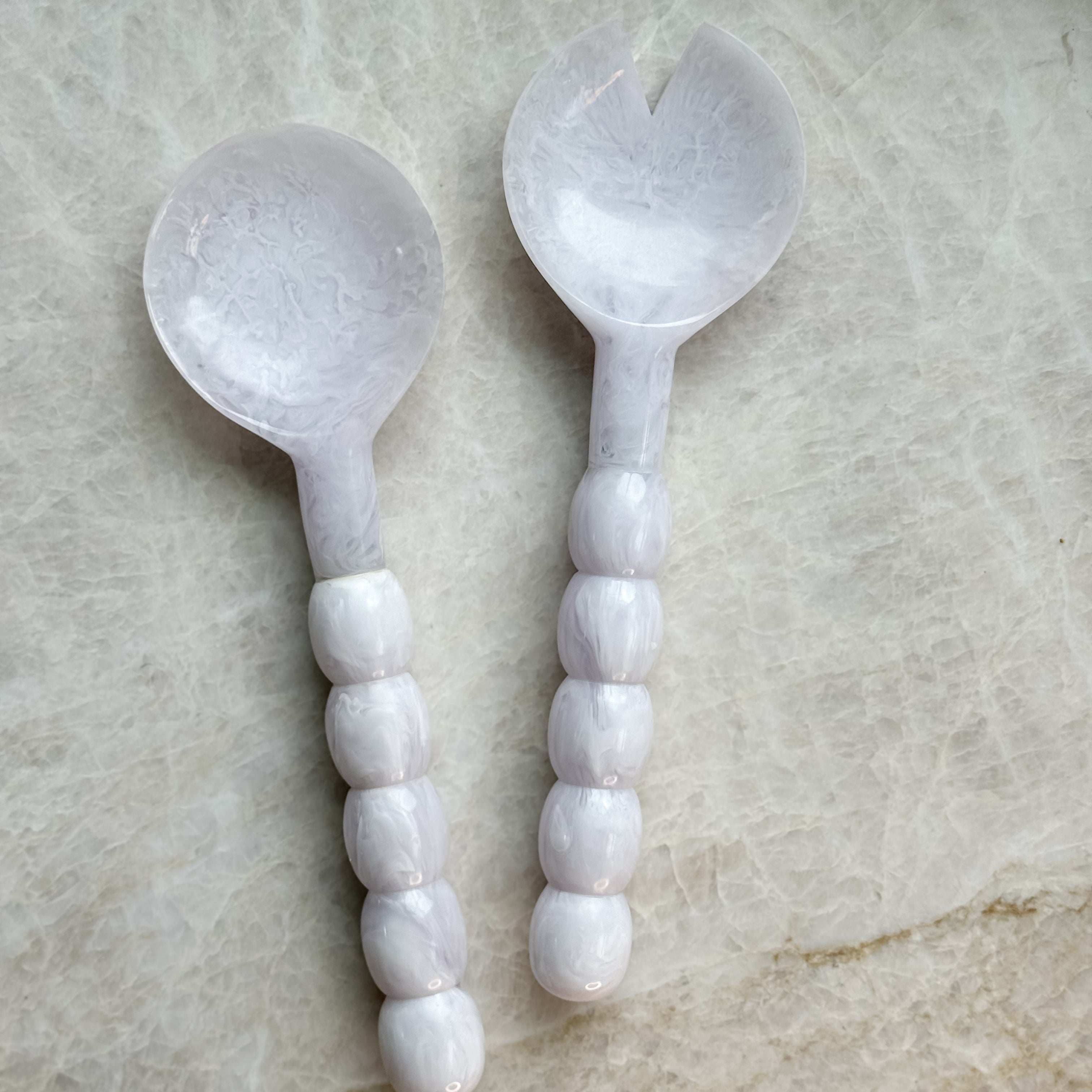 Roro Designs Paris Salad Servers - Frost