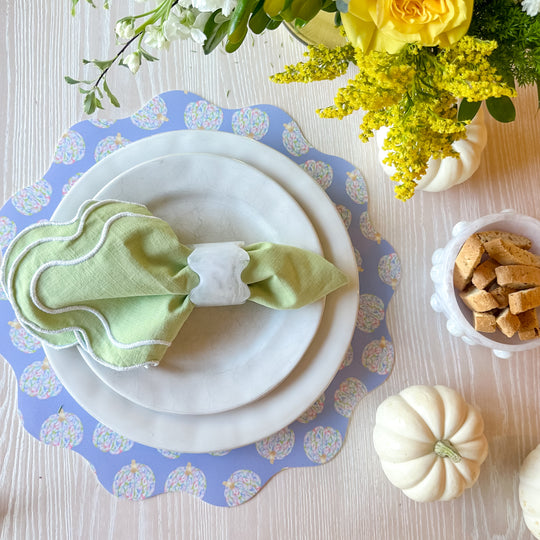 Wipeable Reversible Placemat - Confetti Pumpkin + Margot