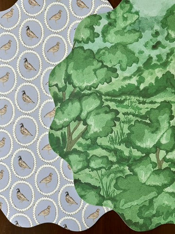 Wipeable Reversible Placemat - Meadow & Quail