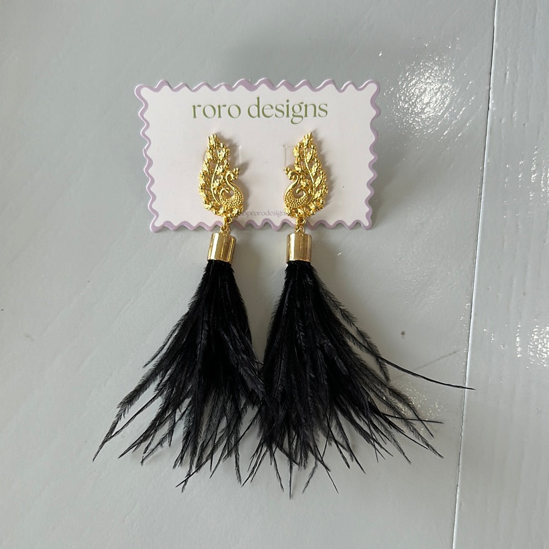 Rebecca Feather Earring