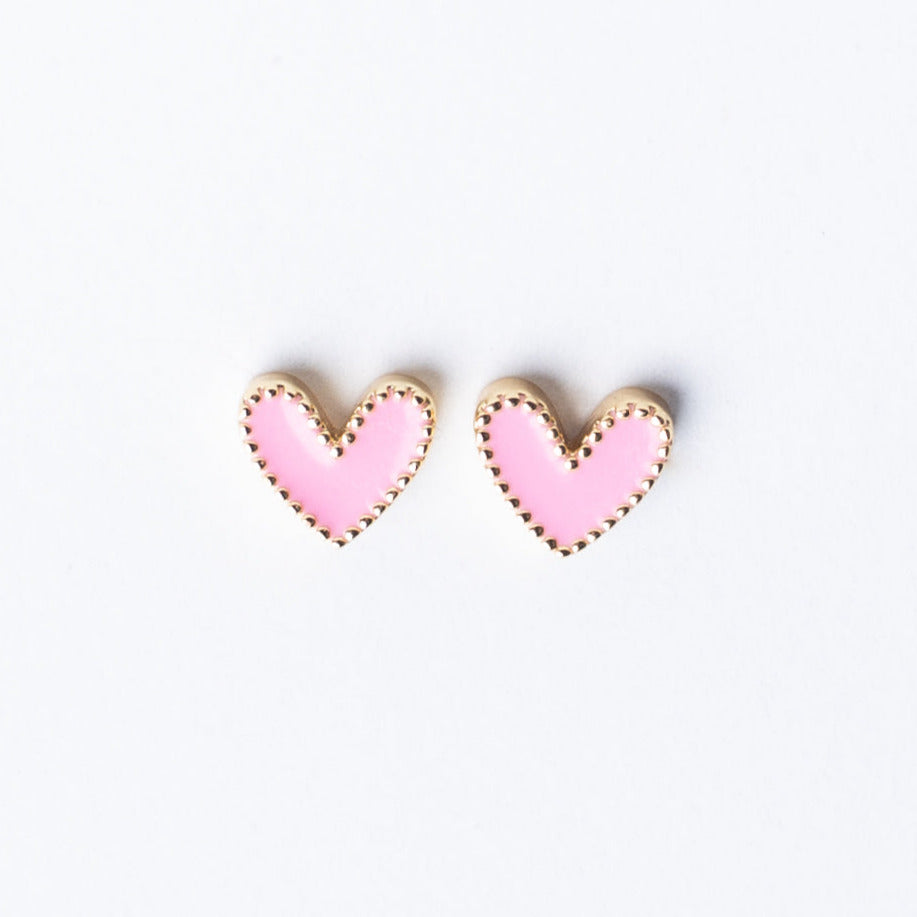 Rori Heart Stud - pink