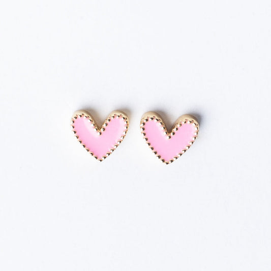 Rori Heart Stud - pink