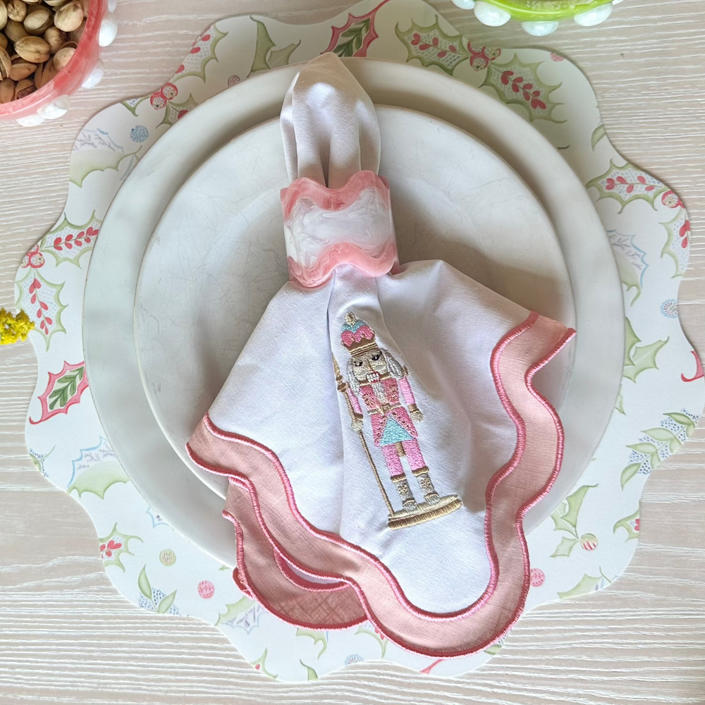 Reversible Napkin - Pink Nutcracker