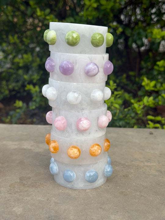 Paris Resin Napkin Rings - Frost / Grape (set of 2)