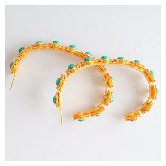 Lawrence Turquoise Hoop